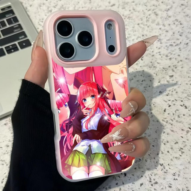 Anime Girl N-Nino N-Nakano Handyhülle für iPhone 11 bis iPhone 17 Pro Max Plus Mini, transparente stoßfeste TPU-Schutzhülle - Bild 1
