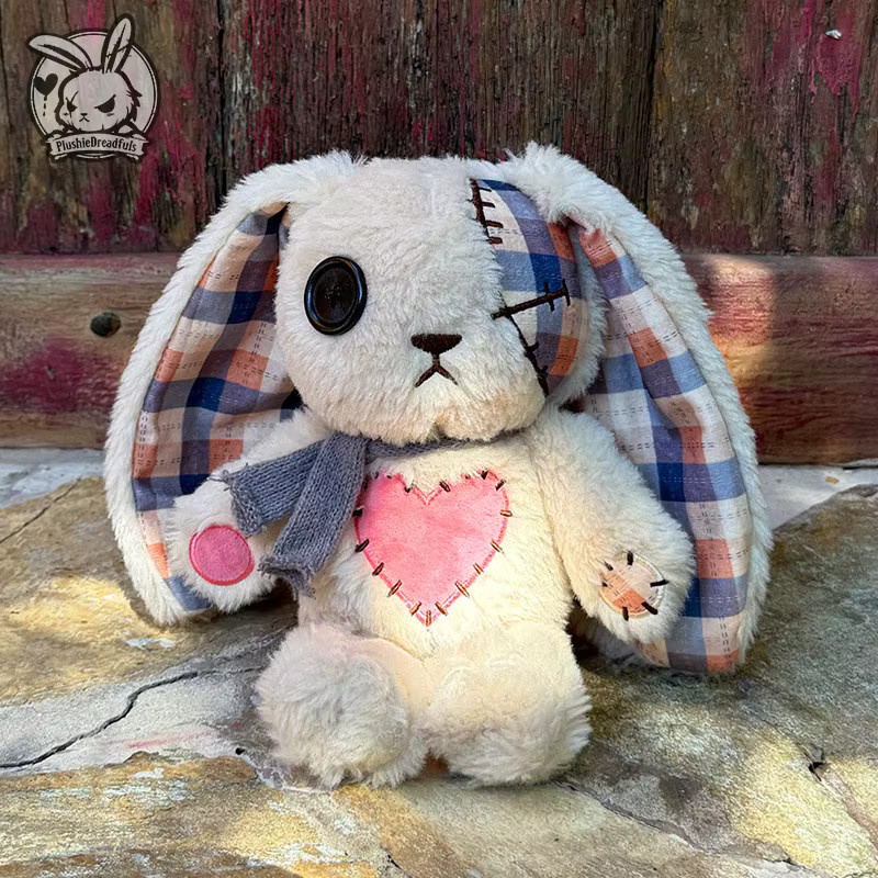 Bandai Plüsch-Dreadfuls Liebes-Themen-Patchwork-Herz-Plüschkaninchen-Puppe, Schlüsselanhänger, Bunt / Mehrfarbig - Bild 2