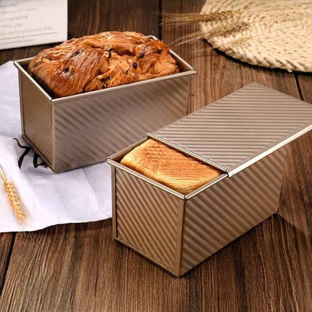 Antihaftbeschichtete Brotbackform aus Kohlenstoffstahl mit Deckel in rechteckiger Kastenform für den Backofen - Bild 1