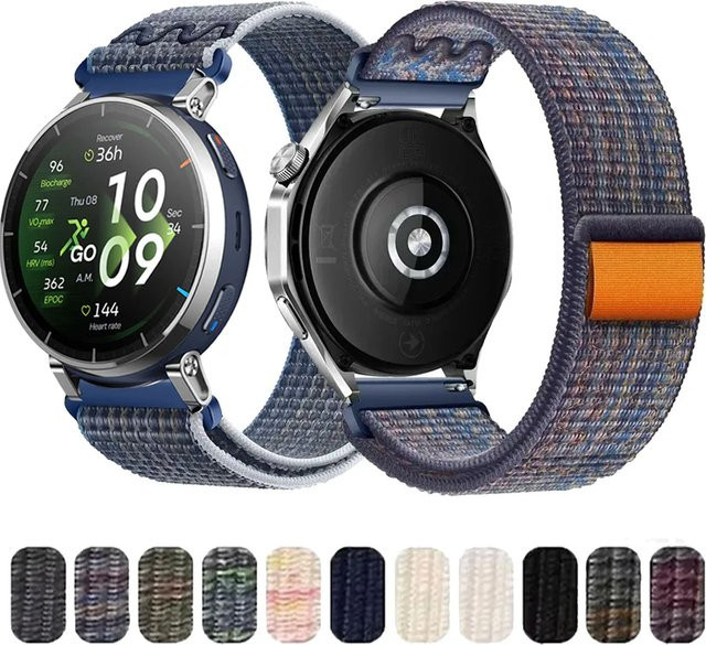 Amazfit Uhrenarmband Nylon, geflochten, 20 mm, 22 mm, multicolor - Bild 1