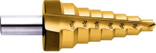 Exact 15303 HSS Stufenbohrer mit TiN-Beschichtung in Gold, Gesamtlänge: 9,2 cm - Bild 1