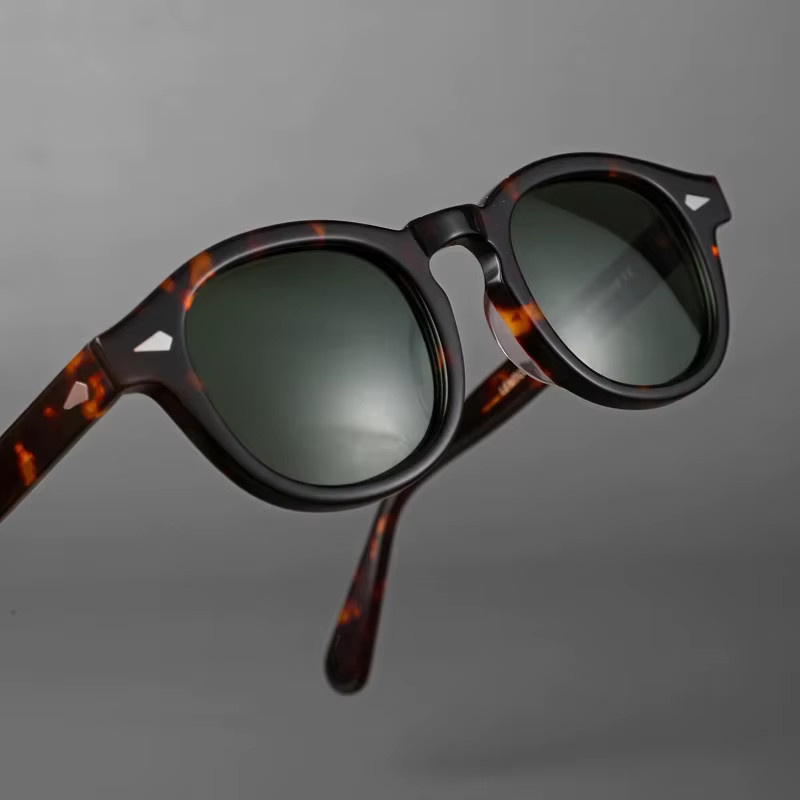 YPAY Sonnenbrille, Vollrand, Rund, Acetat, Braun, Unisex - Bild 3