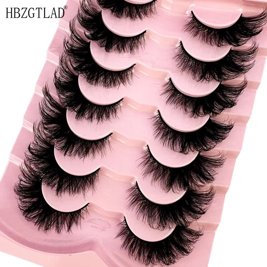 5D Katzenaugen-Wimpern, Wispy, Black, 7 Paar, Unisex - Bild 5