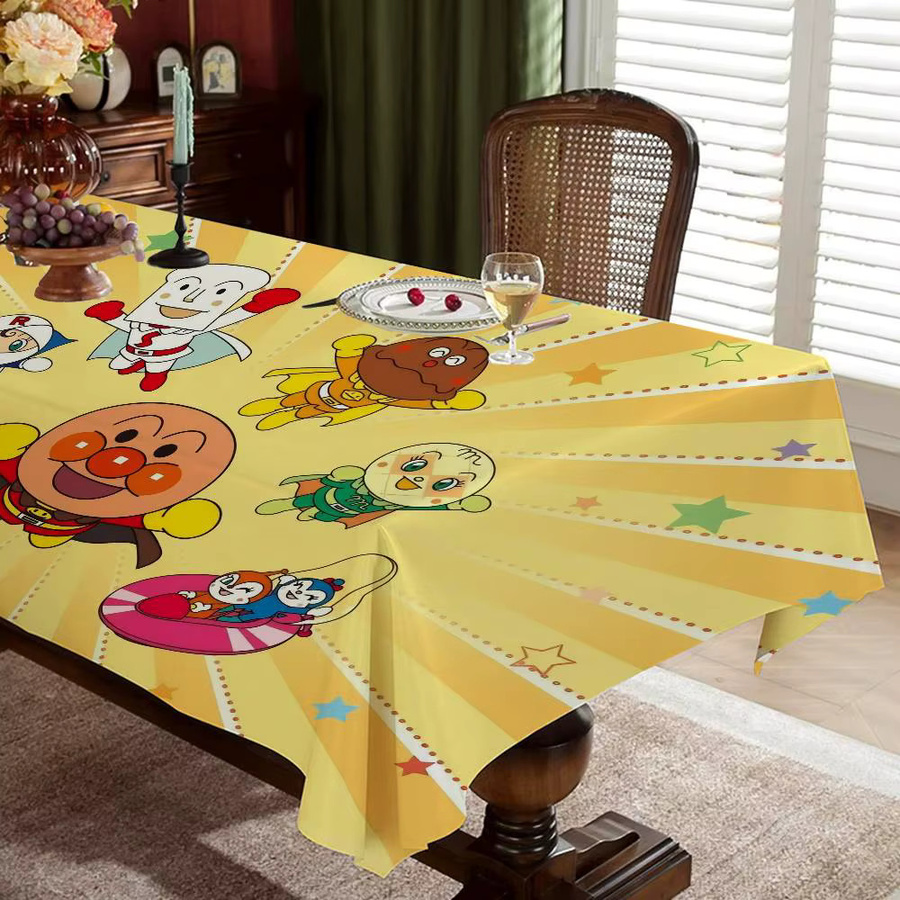 Wasserdichte und wiederverwendbare rechteckige Tischdecke Anpanman für Kinder von Fiesta Home Decor - Bild 2
