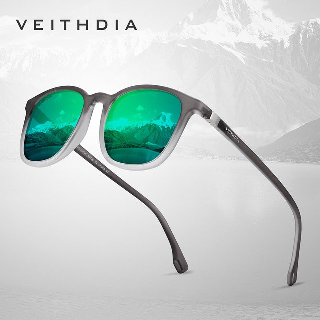 VEITHDIA V7520 Sonnenbrille, Unisex, Vollrand, Square, TR90, polarisiert - Bild 1
