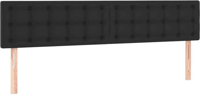 Set aus 2 gepolsterten Kopfteilen von vidaXL in Schwarz aus Kunstleder, B/H: 90 x 78/88 cm - Bild 1
