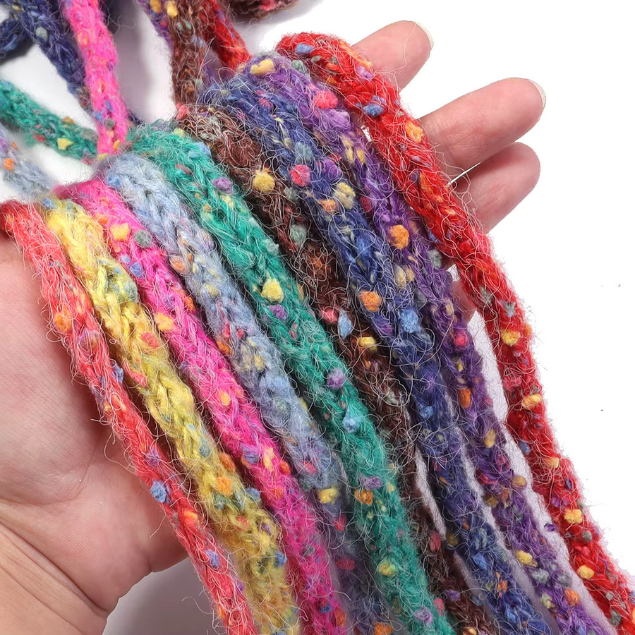 louleur Schnur, Wolle, bunt, 10 mm, 5 Yards - Bild 3