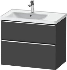 Duravit Waschtischunterschrank D-Neo Wandmontage in Anthrazit Grau Matt, B: 78,4 cm, T: 45,2 cm, H: 62,5 cm - Bild 1