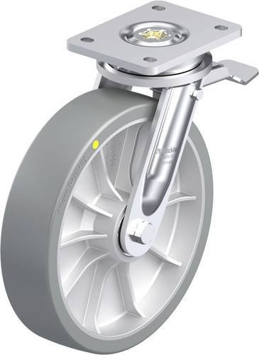 Blickle Schwerlast-Lenkrolle LO-ALTH 252K-ST-AS in Silber/Grau aus Aluminium mit einem Rad-Durchmesser von 250 mm und einer Tragfähigkeit von 1200 kg - Bild 1