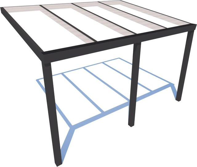 Schweng Terrassenüberdachung S400 in Anthrazit mit Polycarbonat, B/T: 506 x 305 cm - Bild 1