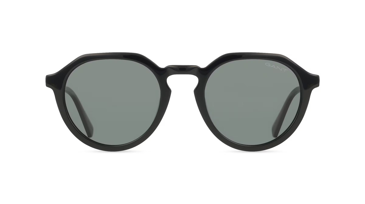 Gant GA00024 Sonnenbrille Herren, Vollrand, Rund, Acetat, schwarz, grau - Bild 1