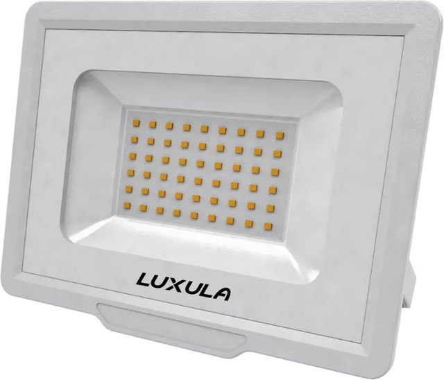 LUXULA LED Außenstrahler Fluter 50W mit 5000lm, 4000K Neutralweiß, IP65, IK06, Weiß - Bild 1