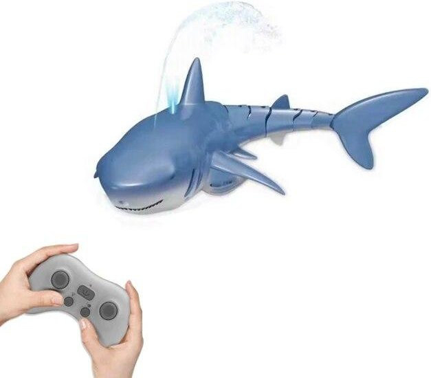 LYZRC Smart Rc Shark Whale Spray, ferngesteuertes Boot, blau - Bild 1