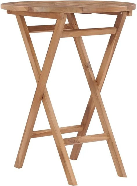 vidaXL Klappbarer Gartentisch aus Teakholz in Braun, B/T/H: 60 x 60 x 75 cm - Bild 1