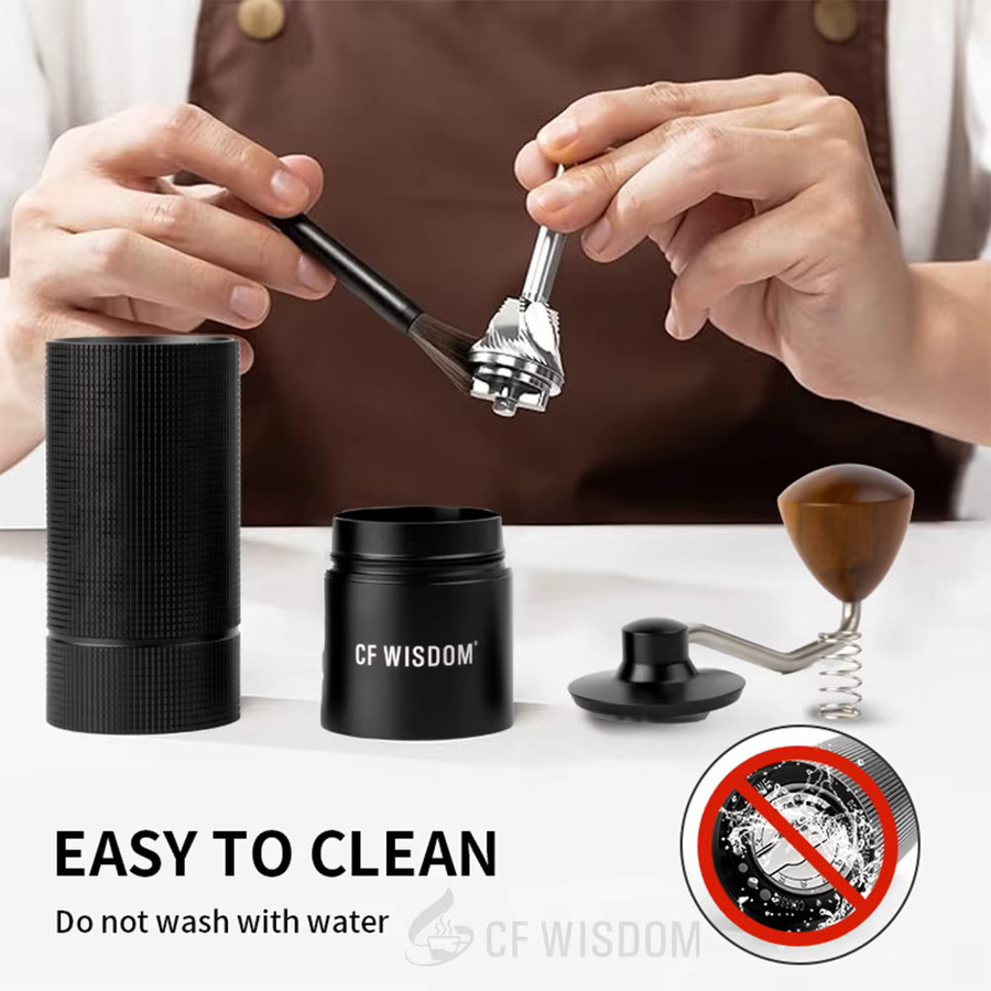 CF Wisdom Manuelle Kaffeemühle Premium Kaffeebohnenmühle in Schwarz - Bild 3