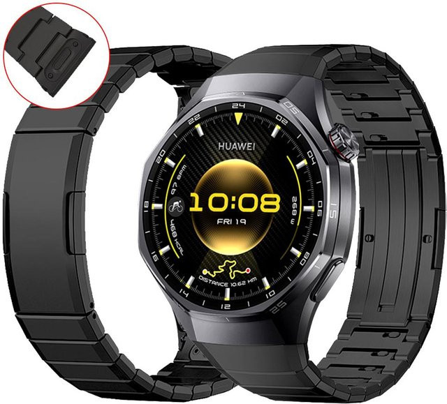 MY-CASE Uhrenarmband Titan, schwarz, Huawei Watch GT 6 Pro 46mm, Unisex - Bild 1