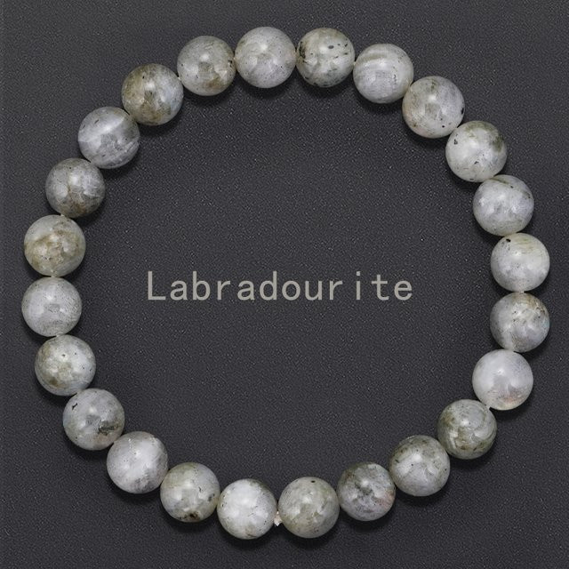 SANSWL Armband, Grau, Labradorit Perlen, Kristall, Unisex - Bild 1