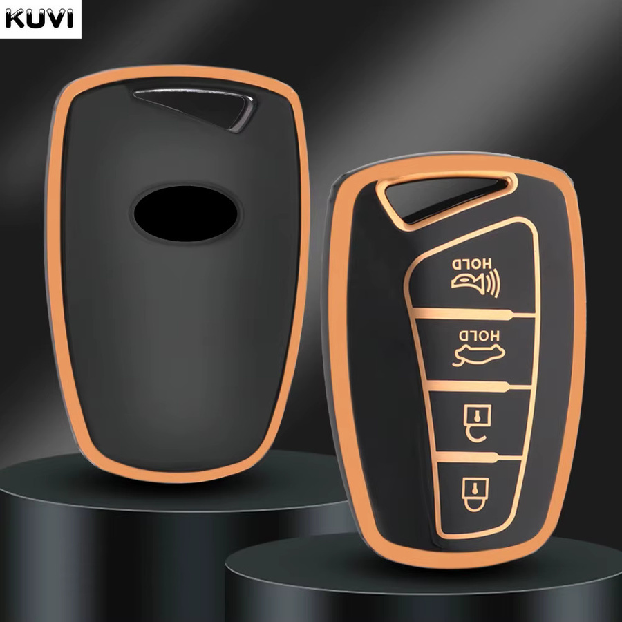 Kuvi TPU Auto Remote Key Case Cover Shell für Hyundai Grande Turismo, Hg Limousine, Genesis G80, Santa Fe 3dm, Grand Santa Fe 2018, ix45 und Equus Azera - Bild 3