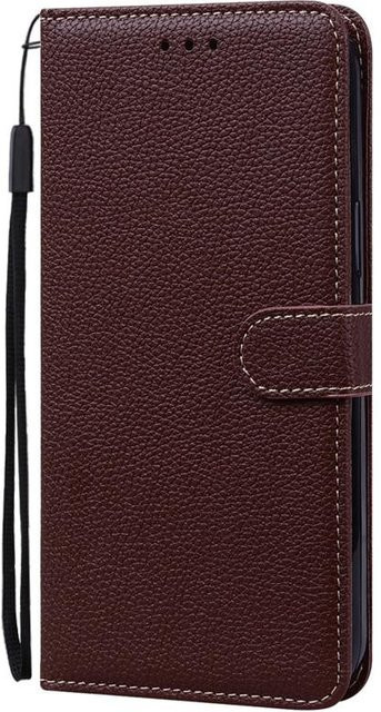 Leder Flip Brieftasche Hülle für Samsung Galaxy A32 4G (A325F) und Galaxy A32 5G (A326B), Farbe: Kaffeebraun - Bild 1