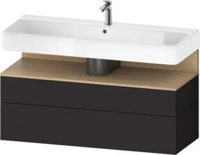 Duravit Waschtischunterschrank Qatego in Grau Matt, Wandmontage, B/T/H: 119 x 47 x 59 cm - Bild 1