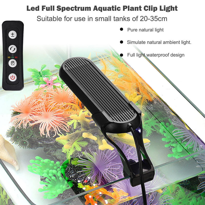 TOMTOP JMS Aquarium-LED-Leuchte mit Timer und USB-Anschluss, Pflanzenlicht in Schwarz - Bild 4
