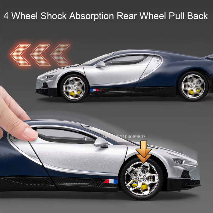 MAKEDA Tourbillon GTR S15 Modell Sportwagen, 1:24, Metall, mit Licht und Sound - Bild 3