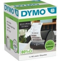 Dymo Versandetiketten Weiß Papier für LabelWriter LW 4XL/5XL 140 Stück B: 10,2 cm, H: 21,0 cm - Bild 2
