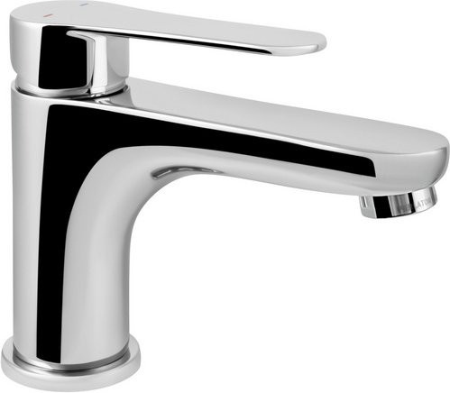WELLWATER Einhebelmischer für das Badezimmer in Silber mit verchromtem Design und wassersparender Cold-Start Kartusche - Bild 1