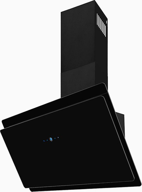 KFD 807-2L Exquisit Dunstabzugshaube in Schwarz mit Abluft und Umluft, Wandmontage mit LED-Display und Timer - Bild 2
