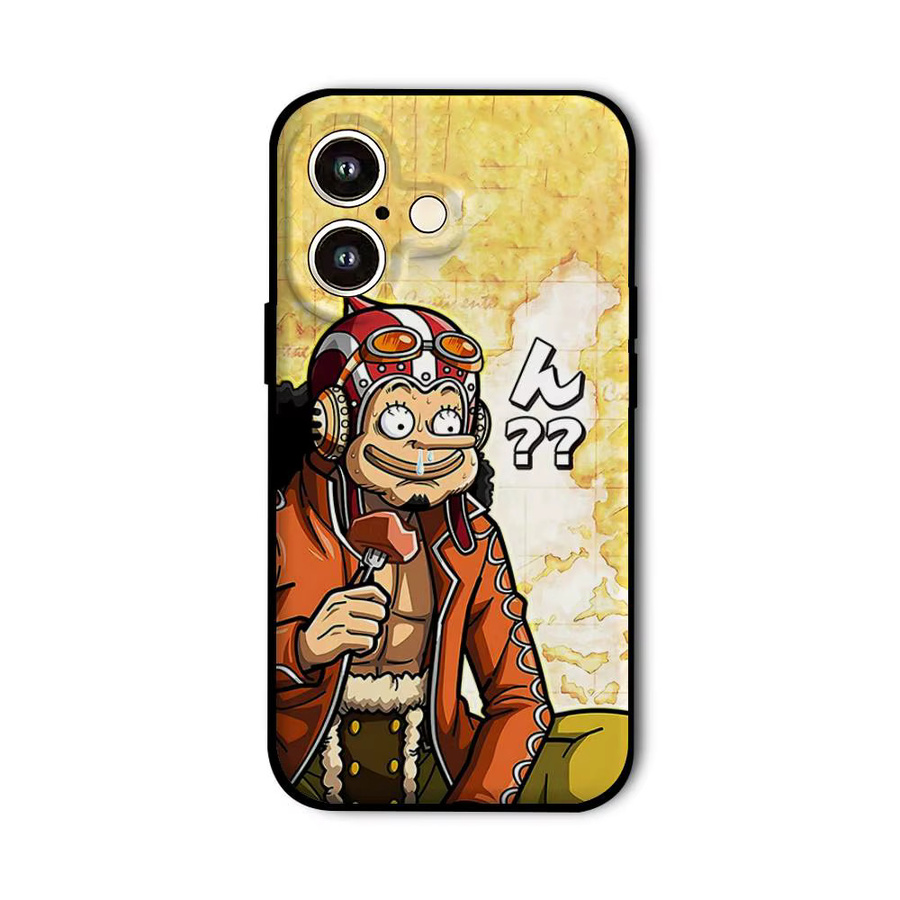 ONE PIECE Usopp Handyhülle aus Silikon für iPhone 17 16 15 14 13 12 11 Pro Max Mini X Xs XR in Schwarz - Bild 6