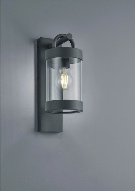 Trio Außenwandleuchte Sambesi aus Druckgussaluminium in Anthrazit mit Dämmerungssensor und klarem Glas, B/H: 12 x 33 cm - Bild 3