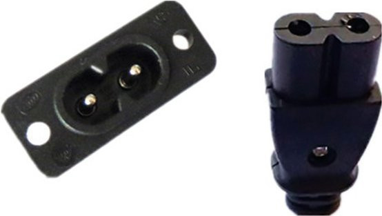 5 Stück JCD C8 Steckdose auf C7 Stecker Elektrischer Verbinder Schwarz AC 2,5A 5A 250V - Bild 1