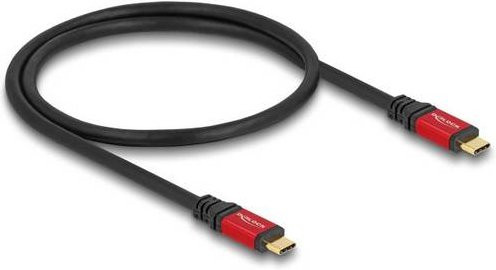 Delock USB-C Kabel Schwarz Rot 0,50 m - Bild 1