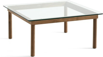HAY Kofi Beistelltisch Quadratisch mit Glasplatte in Transparent und Rippenstruktur - Bild 1