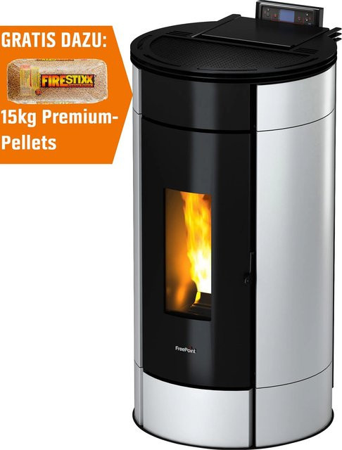 Freepoint Pelletofen Globe in Weiß mit 10,5 kW Leistung und WLAN-Funktion - Bild 1