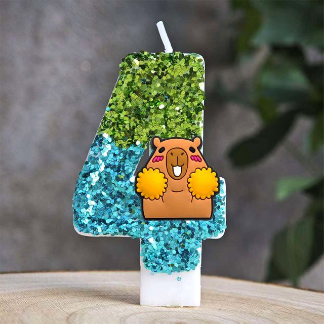 Potdemiel Capybara Geburtstagskerzen für Kuchen und Party-Dekoration für Kinder - Bild 1