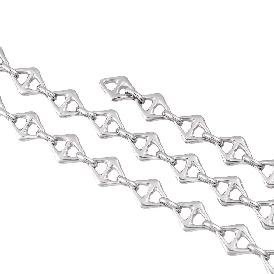 Gliederkette Edelstahl, Silber, Modern - Bild 3
