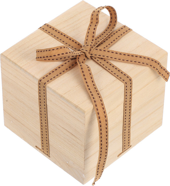 Bastelbox aus Holz als Plüsch-Rohling in Schwarz und Beige - Bild 1