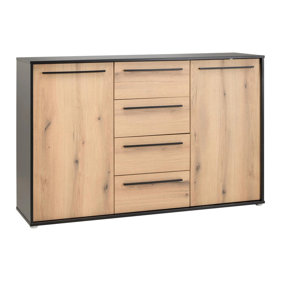 Mömax Sideboard Adriano in Schwarz und Eichefarben - Bild 2