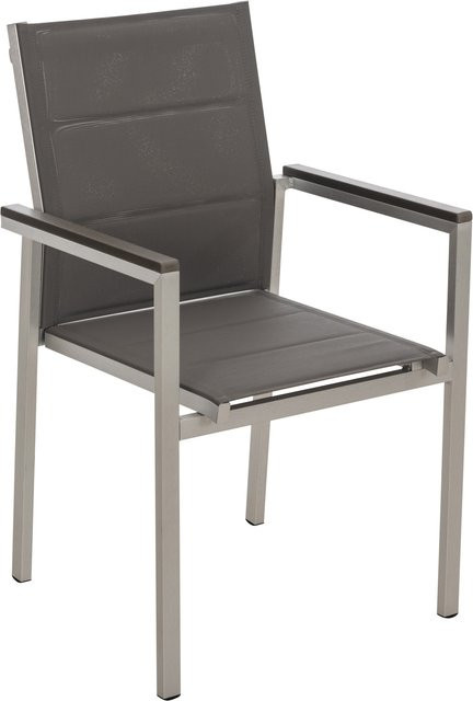 CLP Gartenstuhl Patel Stapelstuhl aus Aluminium mit Textilene-Bezug in Anthrazit - Bild 1