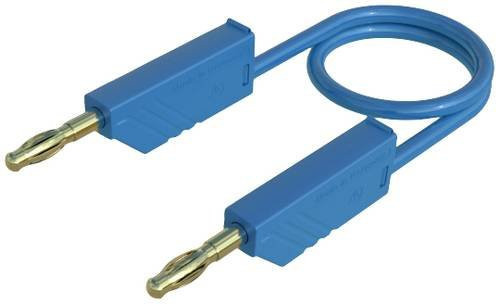 Hirschmann Test & Measurement MLN 50/2,5 BL Messleitung mit 4mm Lamellenstecker in Blau, Länge: 0,50 m - Bild 1