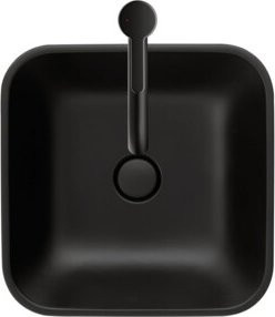 Duravit Aufsatzwaschtisch Happy D.2 Plus aus Keramik in Anthrazit, quadratisch, Breite: 40 cm, Tiefe: 40 cm - Bild 1