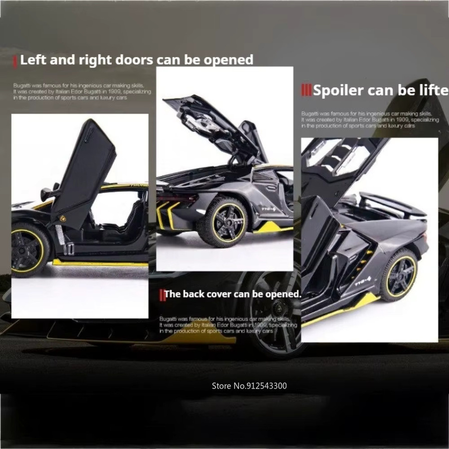 RMZ city LP770 SVJ63 Automodell-Spielzeug, Maßstab 1:32, mit Licht und Sound, mit öffnenden Türen, Rückziehfunktion, Gummireifen - Bild 4