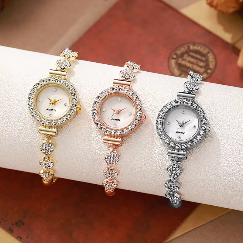 Armbanduhr Quarz, Gold, Diamantbesetzt, Damen - Bild 2