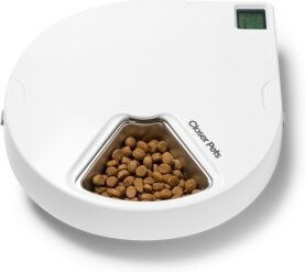 Cat Mate 5-Mahlzeiten-Futterautomat mit Edelstahlnapf-Einsätzen in White (C500) - Bild 1
