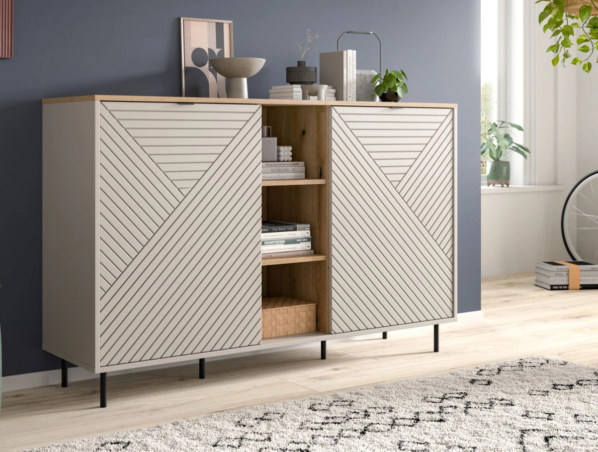 Sideboard Bente von Furn.Design in Kaschmir und Eiche, Breite: 154 cm - Bild 2