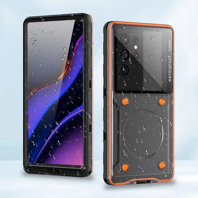 Shellbox wasserdichte Handyhülle für 6,9 Zoll Smartphones wie iPhone, Samsung und Huawei in Weiß für Unterwasserfotografie und Outdoor-Aktivitäten - Bild 1