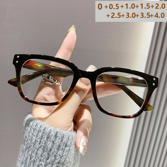 Lesebrille, quadratisch, Vollrand, schwarz, Kunststoff, Anti-Blaulicht - Bild 1
