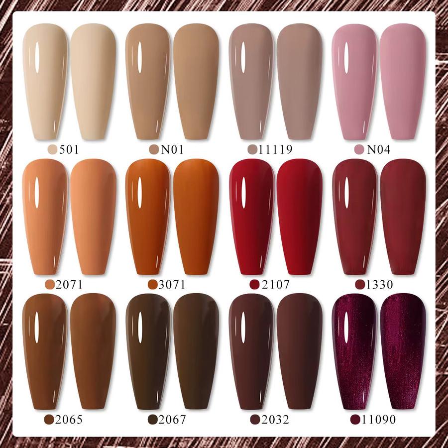 Arte Clavo Gel Nagellack, Rot Braun, Glänzend, 15 ml - Bild 2