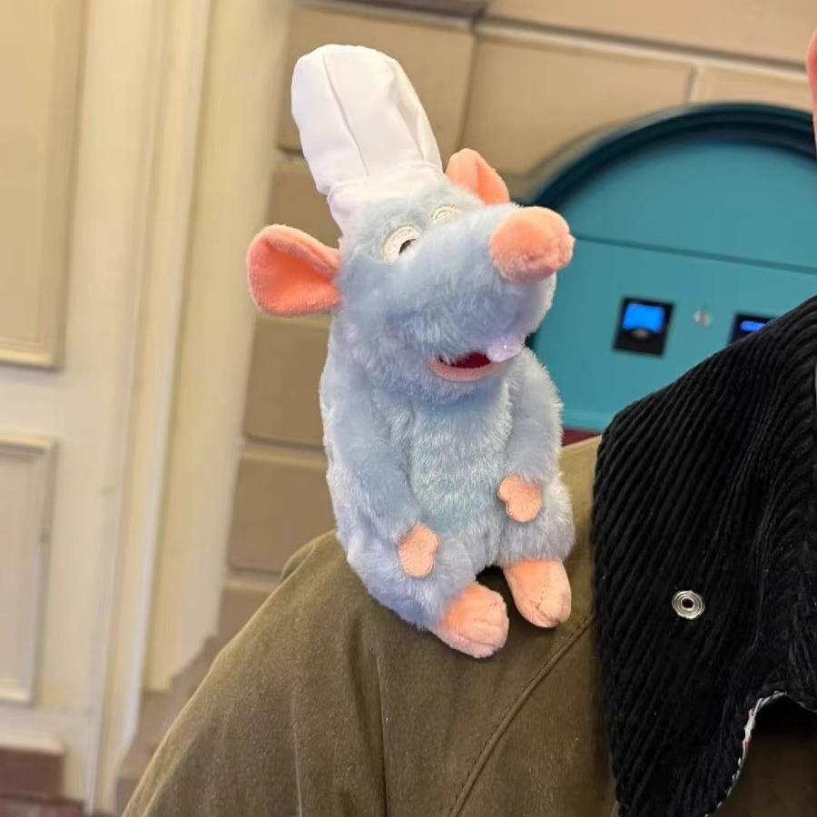 MINISO Cartoon-Küchen-Rattenkönig-Kochmütze-Stirnband, sitzende Rattenkönig-Figur für die Schulter, Plüsch / Textil - Bild 3